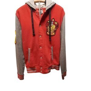 Harry Potter Gryffindor Red And Gray Varsity Hoodie Size S